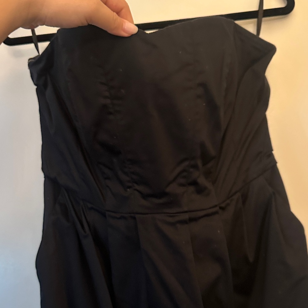 H&M Black Strapless Dress with pockets - Picture 3 of 10